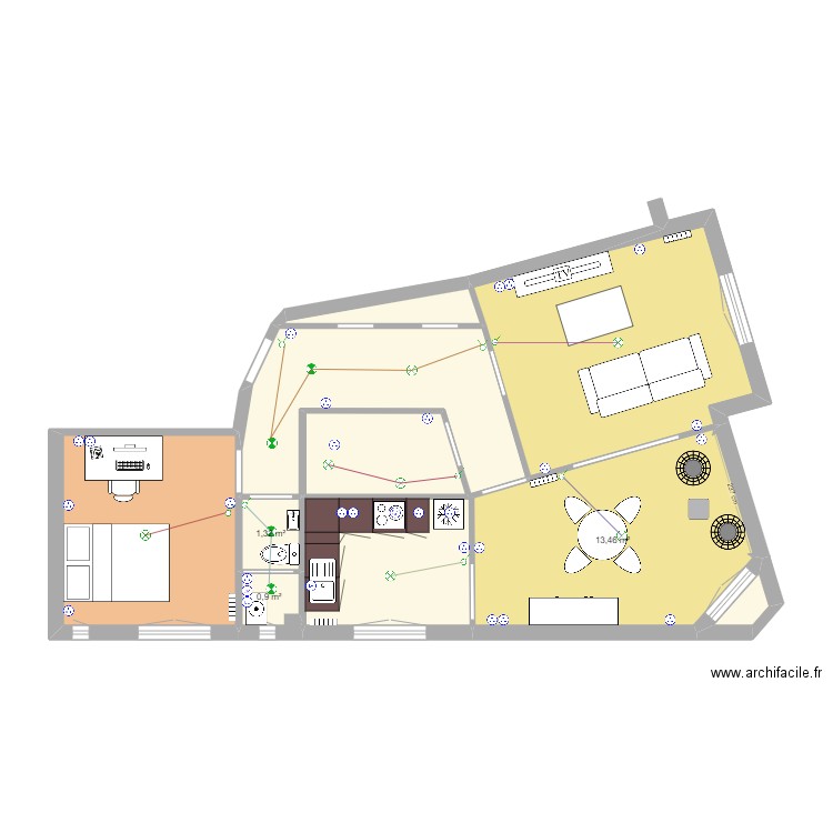New appart vichy Paris elec. Plan de 0 pièce et 0 m2