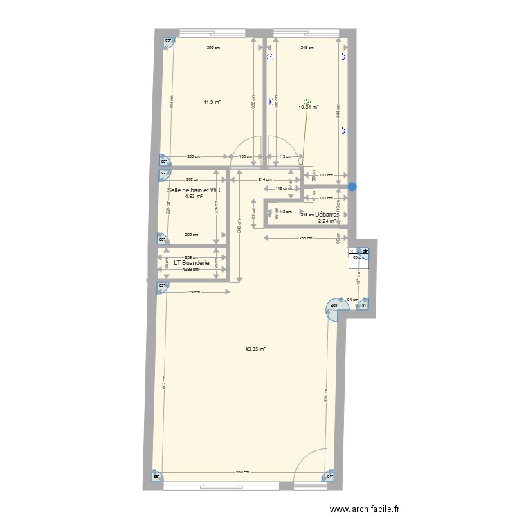 Maison Damien. Plan de 0 pièce et 0 m2