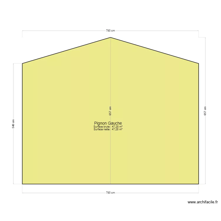 DOMINIQUE FACADE GAUCHE. Plan de 