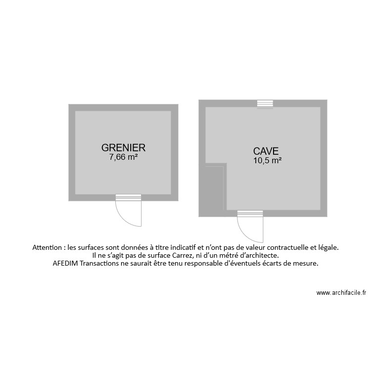 BI8744 ANNEXES. Plan de 3 pièces et 19 m2