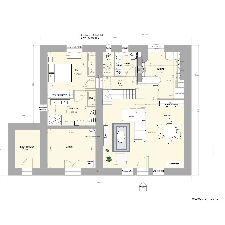 Loft Agrandissement R de C 3. Plan de 0 pièce et 0 m2