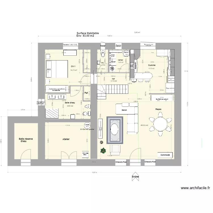 Loft Agrandissement R de C 3. Plan de 