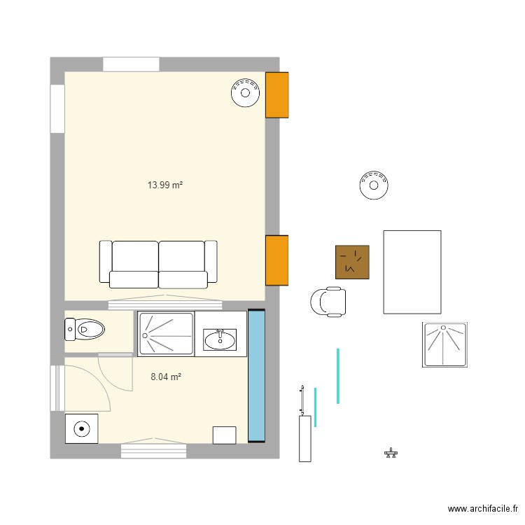 Grrr RdC 2023 - 15. Plan de 2 pièces et 22 m2