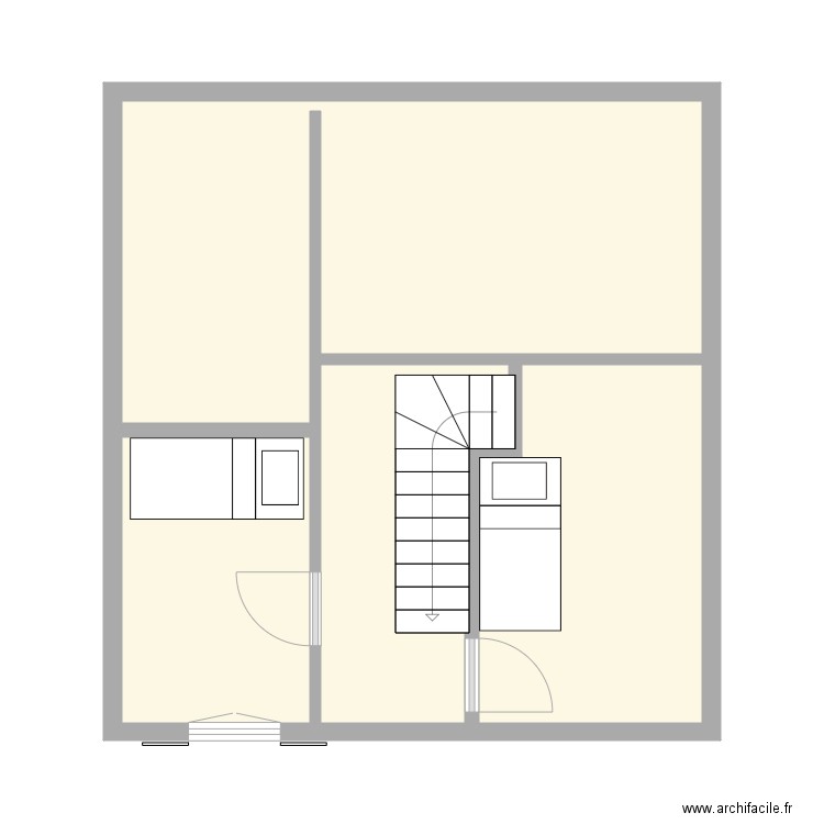 étage extension garage. Plan de 0 pièce et 0 m2