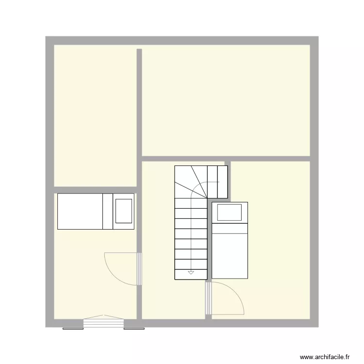 &eacute;tage extension garage. Plan de 