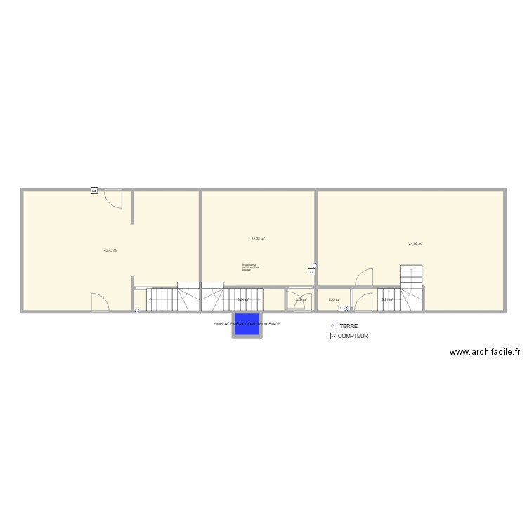 PLAN RANSART. Plan de 8 pièces et 118 m2