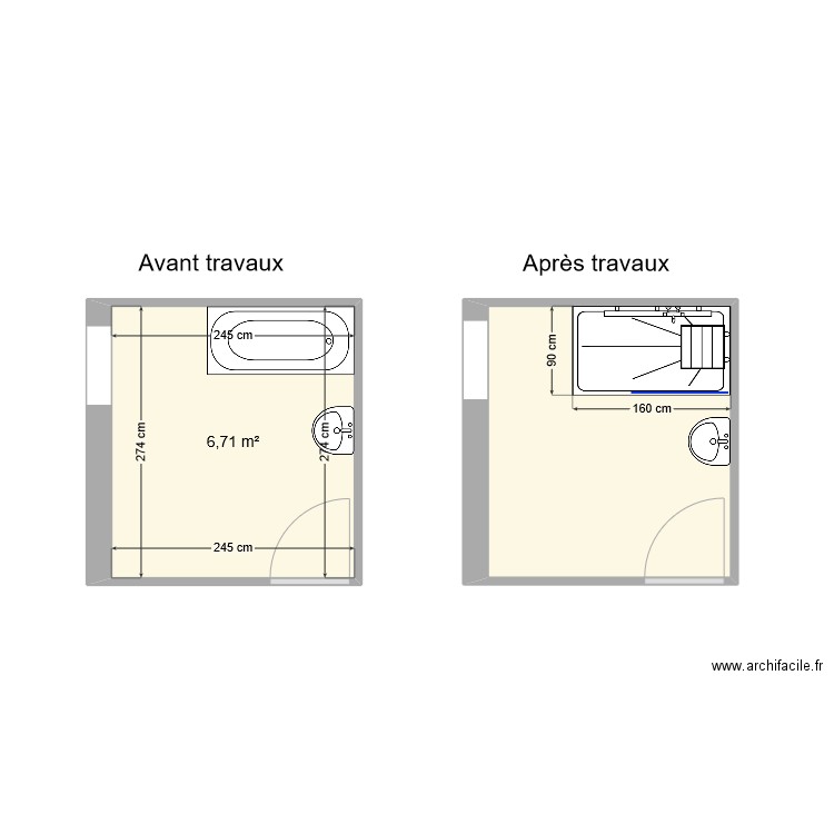 Sdb LEPETIT. Plan de 0 pièce et 0 m2