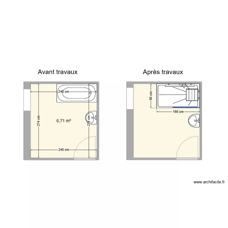 Sdb LEPETIT. Plan de 