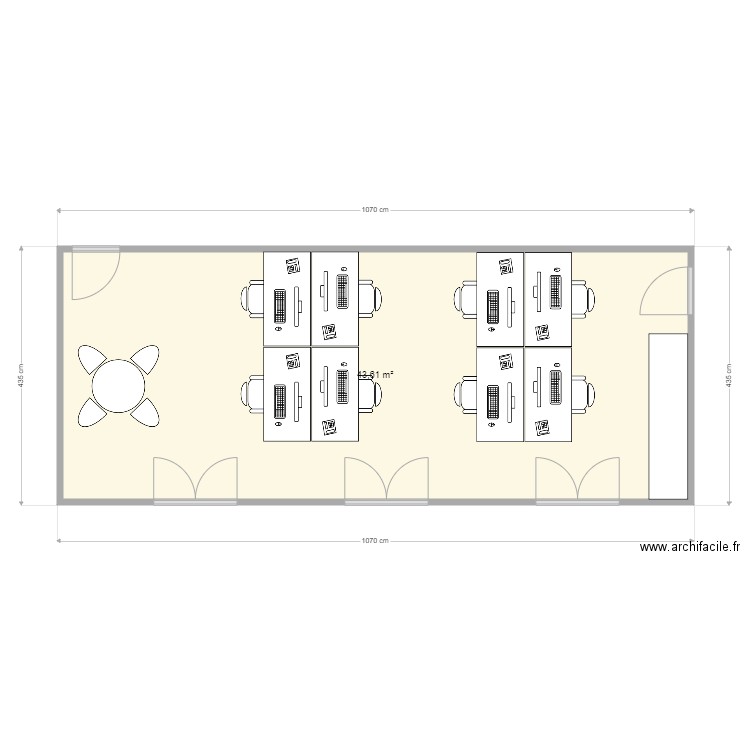 Bureaux. Plan de 0 pièce et 0 m2