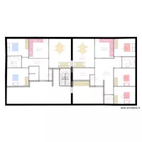 &eacute;tage HLM  avec sorties secours