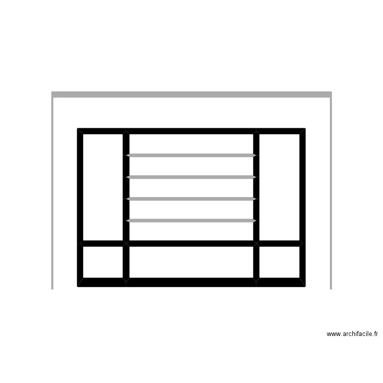 Anatole bibliothèque 10. Plan de 10 pièces et 10 m2