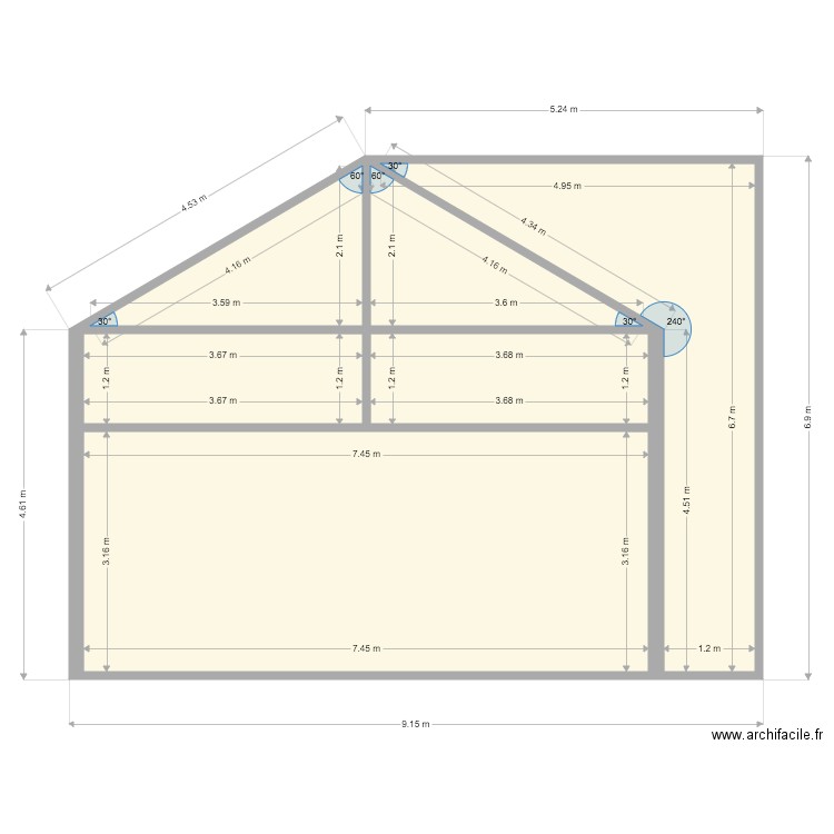 TOIT NOUE 30 DEG. Plan de 0 pièce et 0 m2