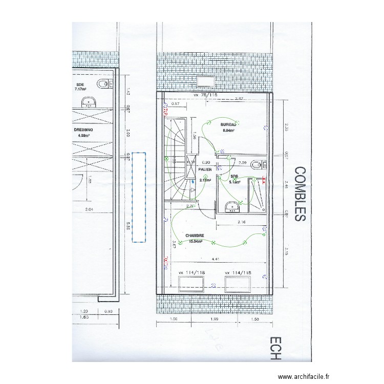 Crette Combles. Plan de 0 pièce et 0 m2