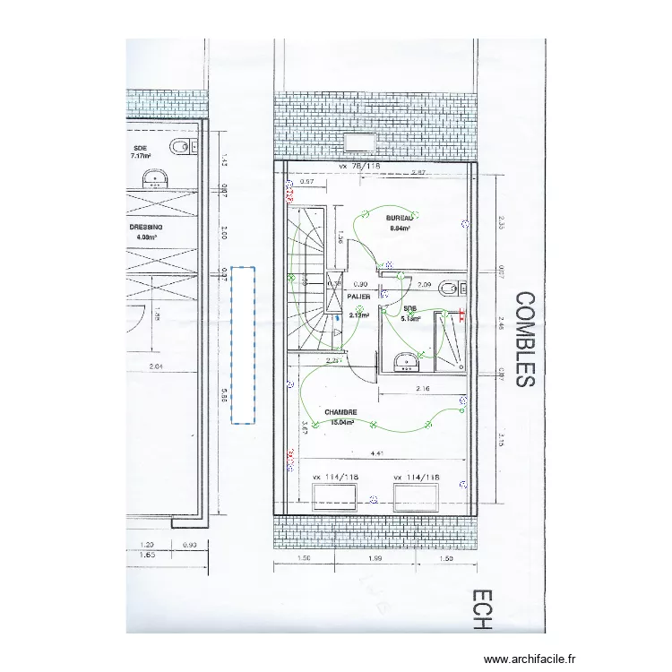 Crette Combles. Plan de Crette Combles. Plan de