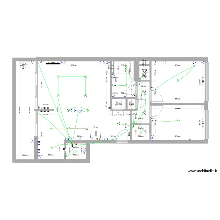 FRANCOIS. Plan de 12 pièces et 77 m2