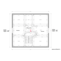 plan maison &eacute;tage cote menuiserie