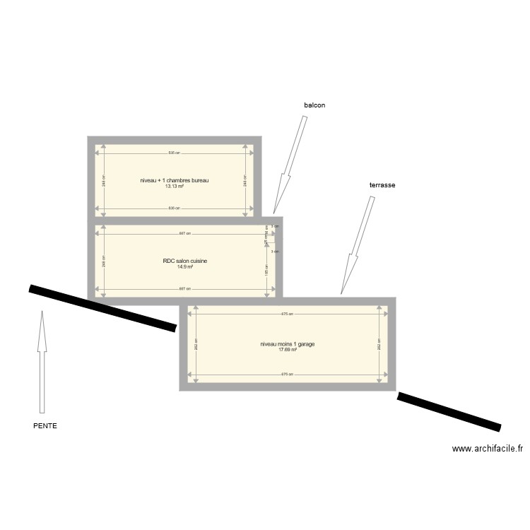 plan garage en bas. Plan de 0 pièce et 0 m2