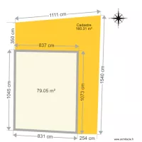 plan cadastre maison avec cote