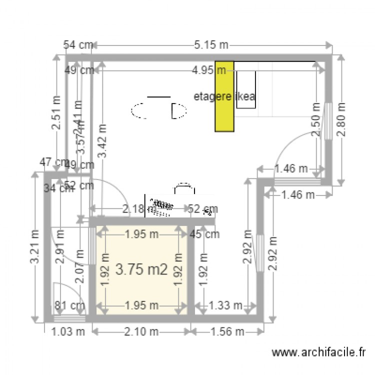 studio clement reims. Plan de 0 pièce et 0 m2
