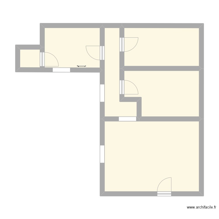 davut 1. Plan de 5 pièces et 54 m2