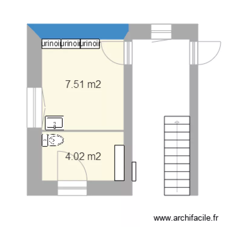 sanitaire du SEJ. Plan de 