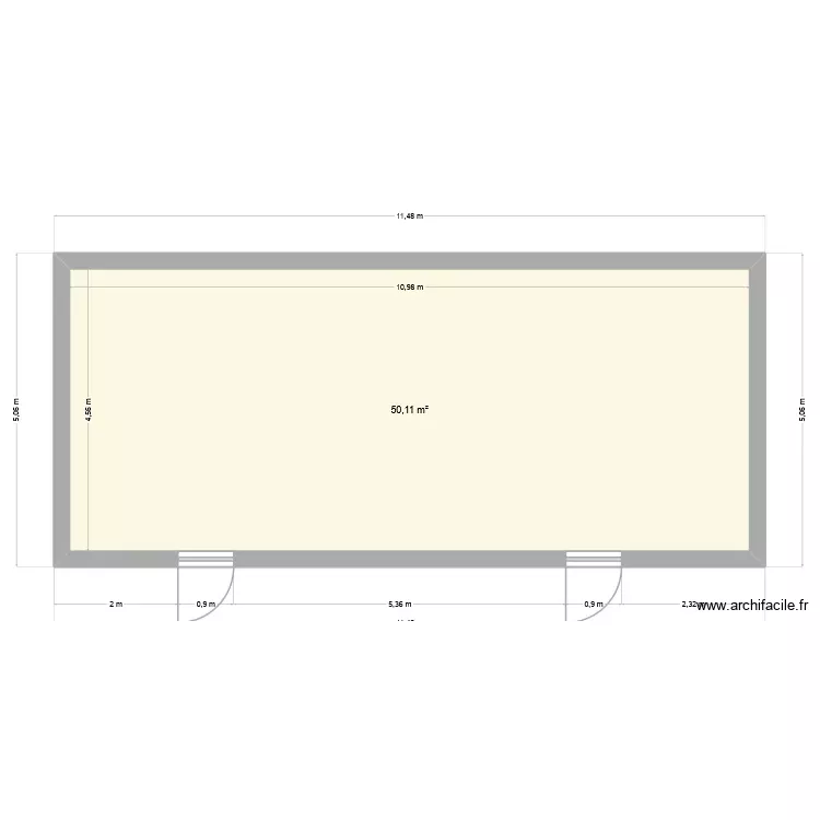 maison maman 2. Plan de 1 Pièce et 50 m²