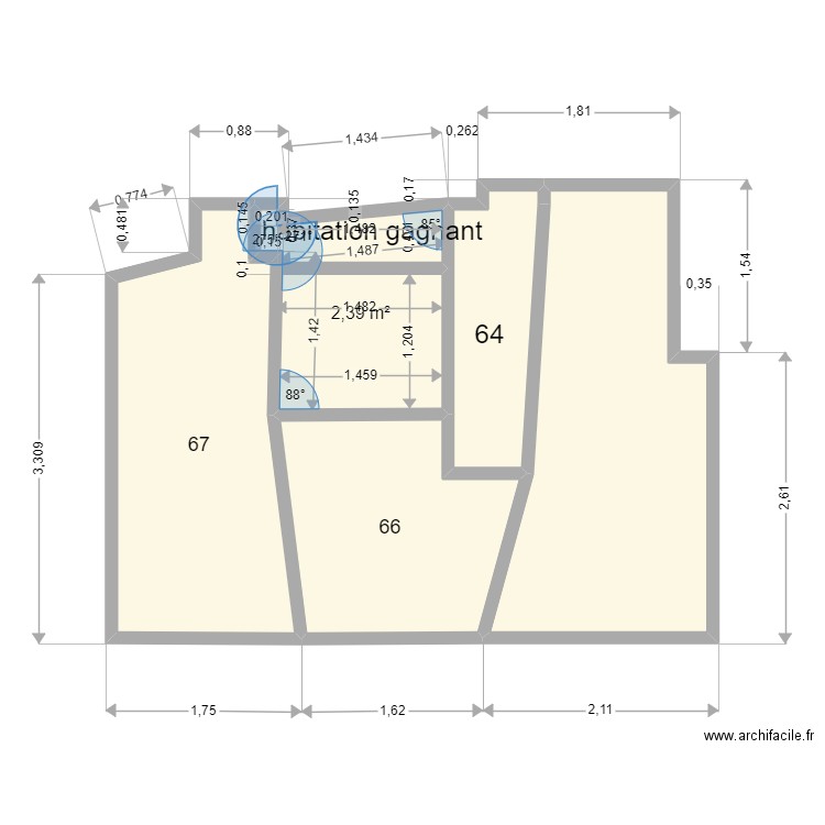 cadastre. Plan de 0 pièce et 0 m2