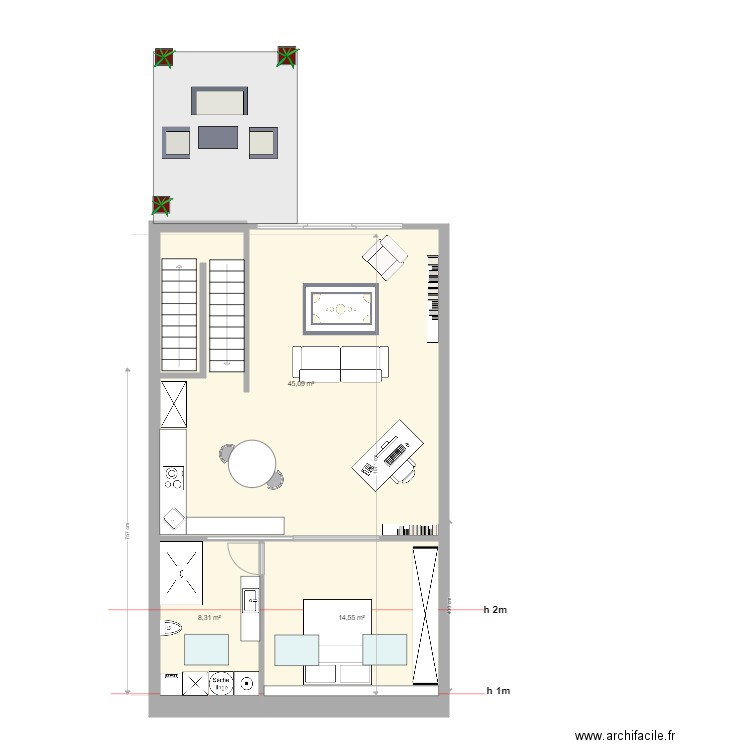 DEFACQ ETAGE 3 V2. Plan de 0 pièce et 0 m2