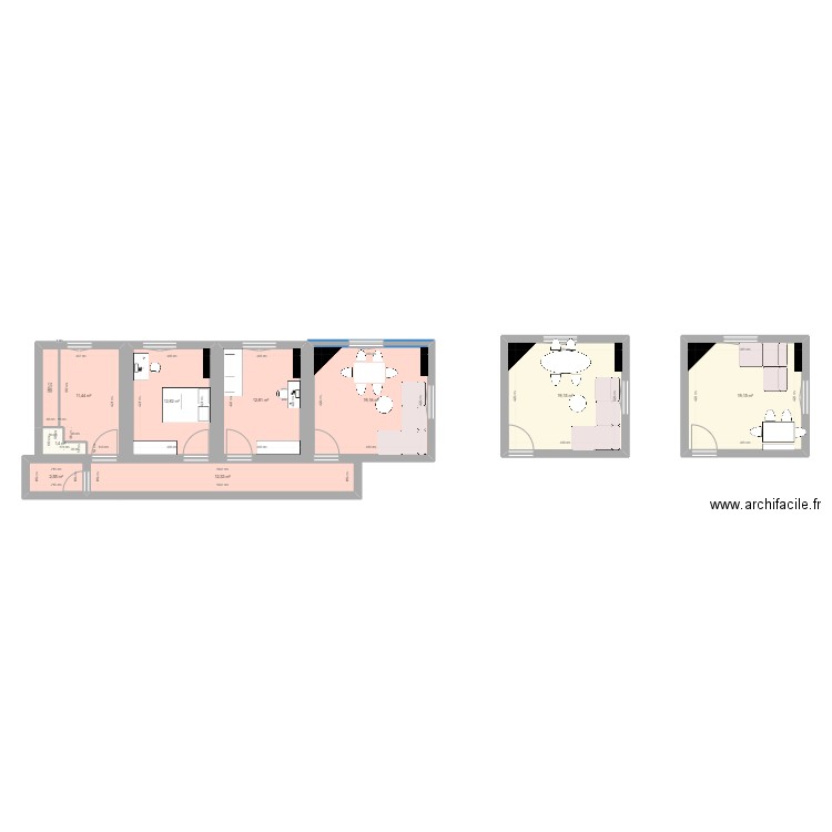 Appart GVA. Plan de 9 pièces et 111 m2