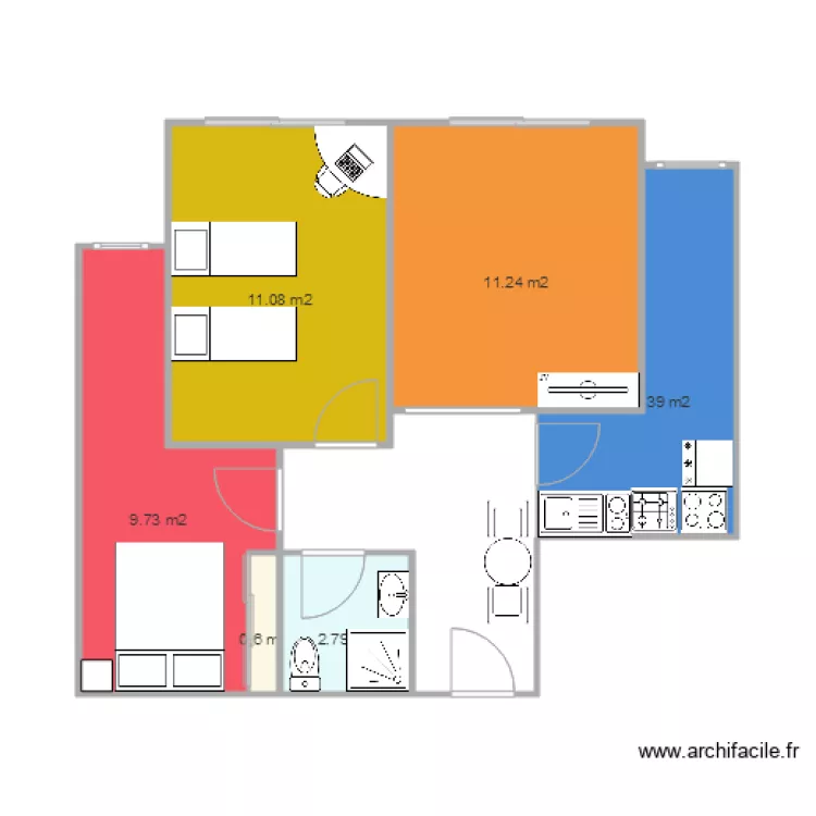 notre appartement. Plan de 