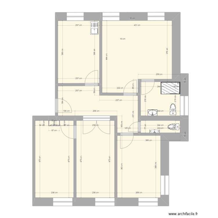 projet lux cotation existant. Plan de 0 pièce et 0 m2