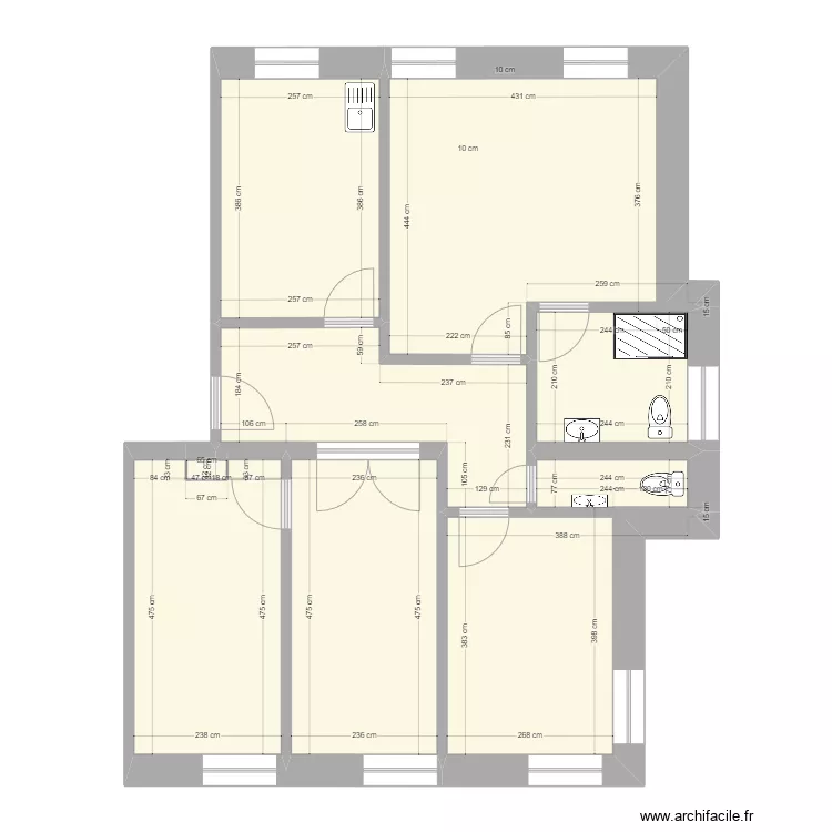 projet lux cotation existant. Plan de 