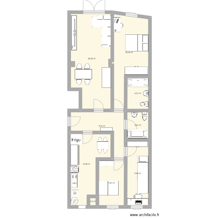 Kinder. Plan de 0 pièce et 0 m2