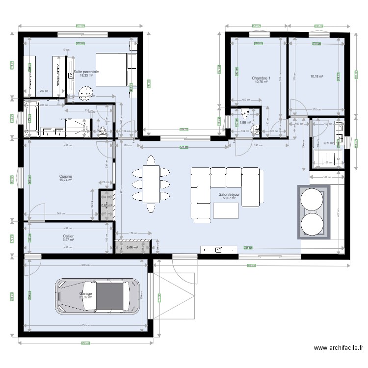 PROJET U VF. Plan de 0 pièce et 0 m2