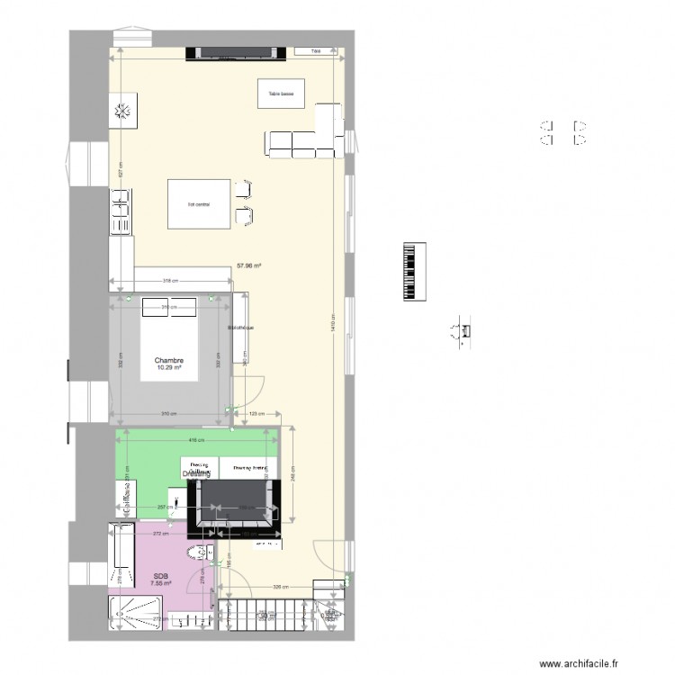 Plan rez de chaussée interrupteurs. Plan de 0 pièce et 0 m2