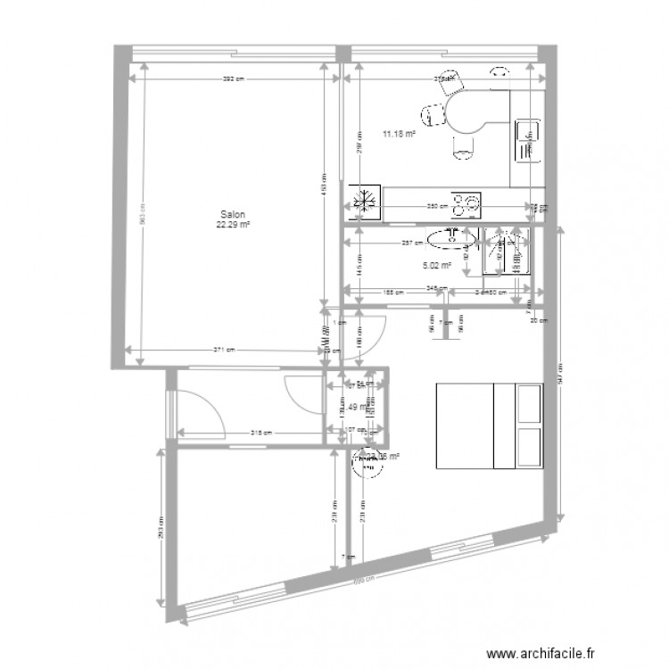 appart sylvain 3 c. Plan de 0 pièce et 0 m2