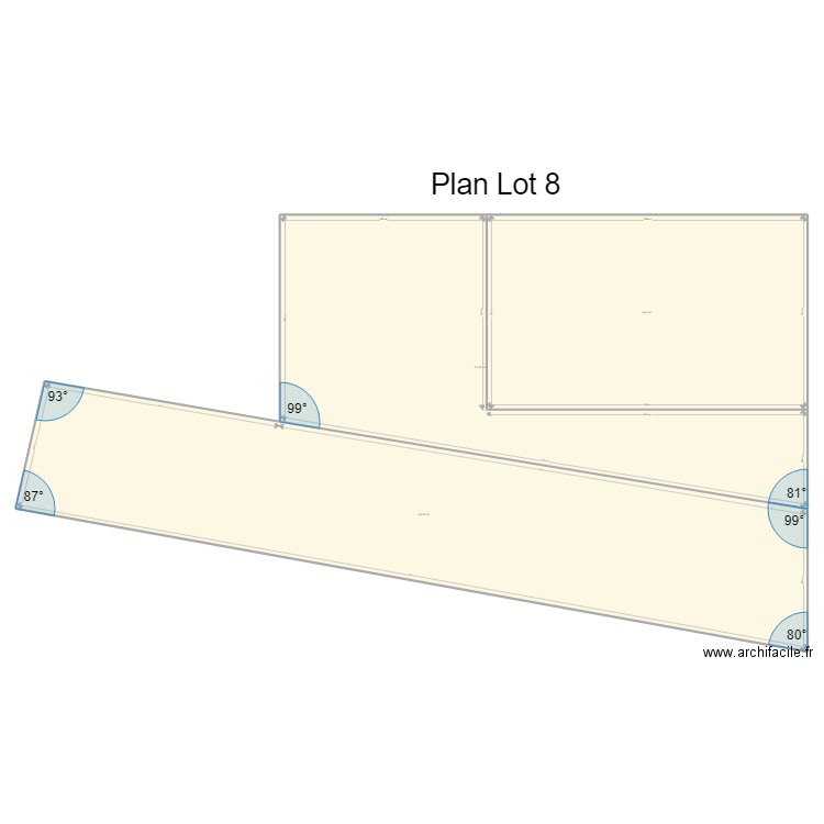 Plan hangar Lot 8. Plan de 0 pièce et 0 m2