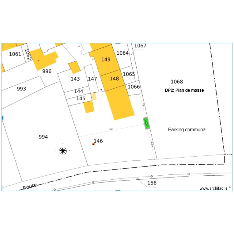 plan de masse minot. Plan de 1 pièce et 15 m2