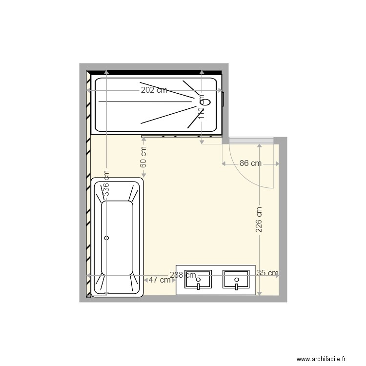 VERMEERSCH.. Plan de 1 pièce et 9 m2