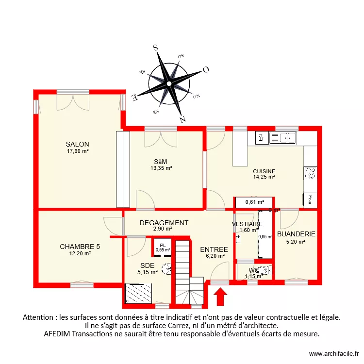 BI 7935 RDC PASCAL. Plan de 