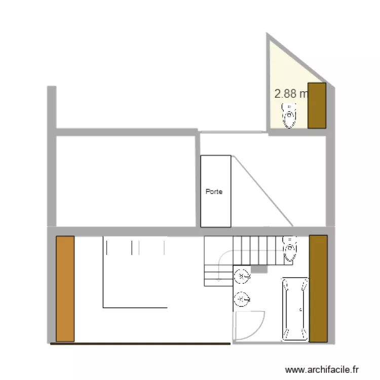 Grange Sermaise 1er étage et vue frontale V2. Plan de Grange Sermaise 1er étage et vue frontale V2. Plan de