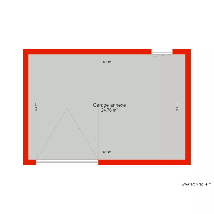 BI 6165 Annexe garage c&ocirc;t&eacute;. Plan de 
