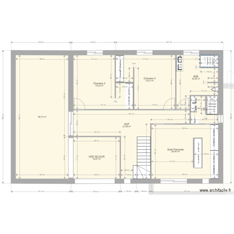 CYRIL . Plan de 15 pièces et 296 m2