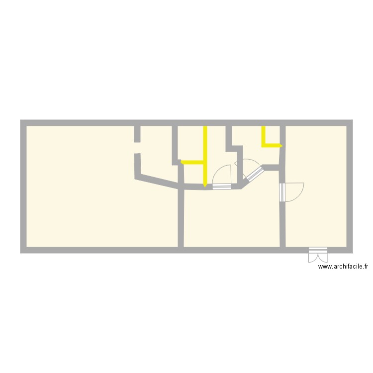 essaie maurage rond. Plan de 6 pièces et 65 m2