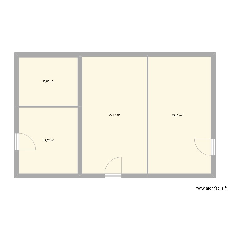 Studios. Plan de 0 pièce et 0 m2