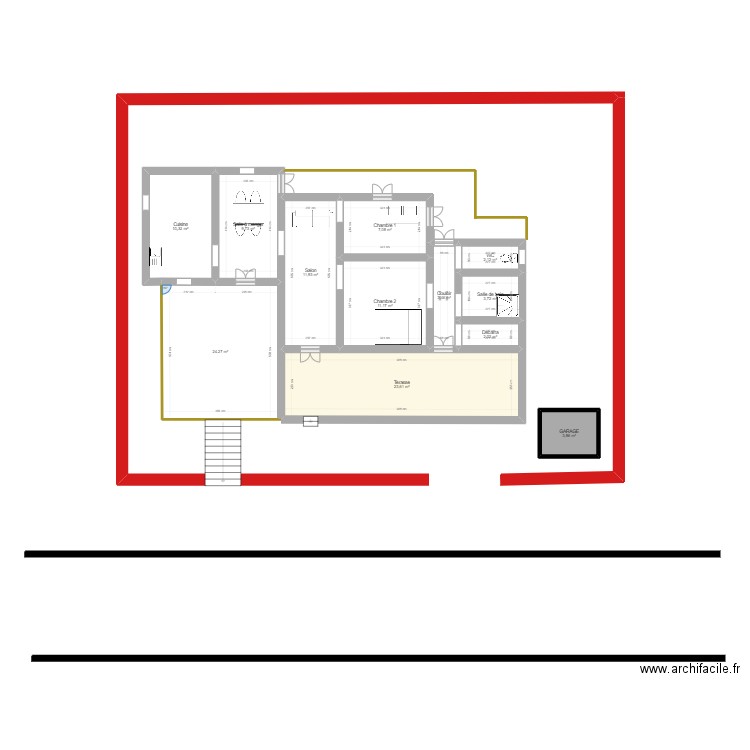 PLAN MAISON SOUFFLEUR. Plan de 12 pièces et 113 m2