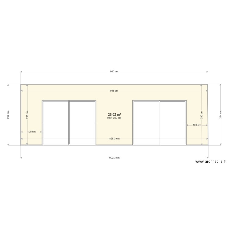 façade. Plan de 0 pièce et 0 m2