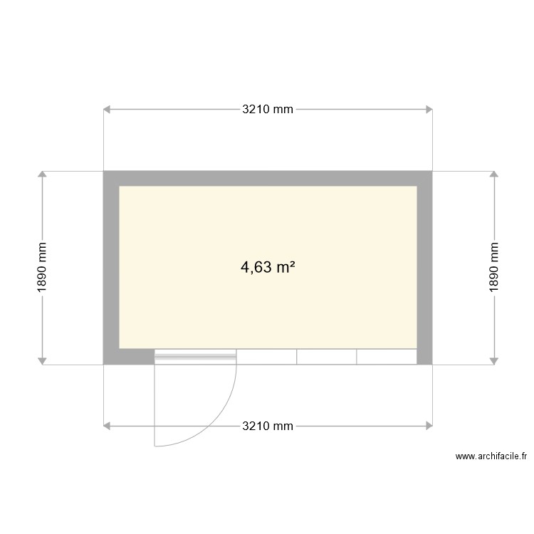 jardin. Plan de 1 pièce et 5 m2