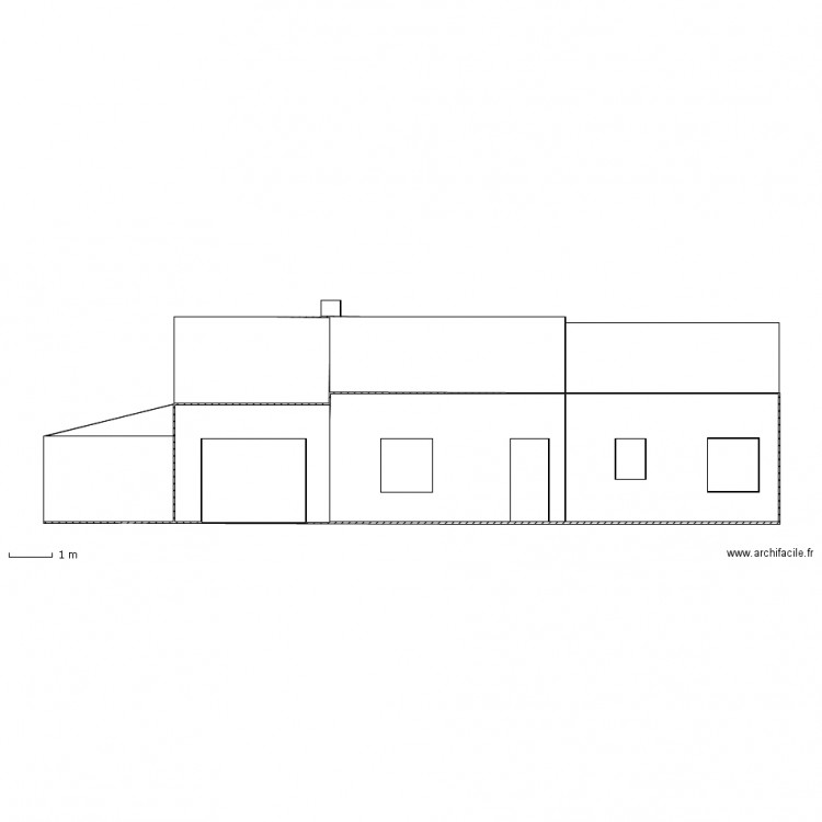 facade nord. Plan de 0 pièce et 0 m2