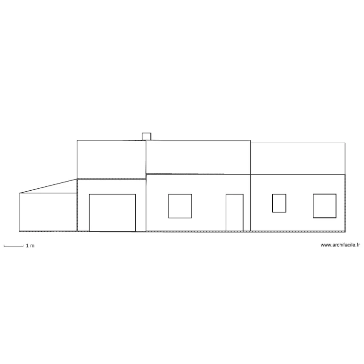 facade nord. Plan de facade nord. Plan de